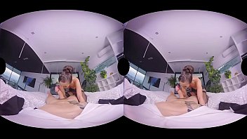 180 VR naughty brunette teen fucked by her driver