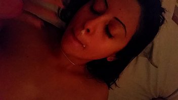 slutty latina swallows two loads of cum in threesome