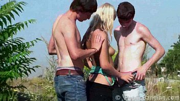 Teens in a crazy group PUBLIC street sex orgy gangbang in broad daylight