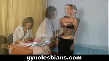 Lesbian gynecologist seduces her young patient during gyno check