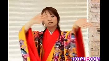 Miina is undressed of kimono and well fucked