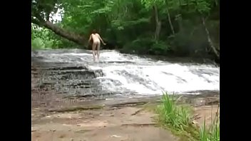 nude hiking and wading in the drips of.