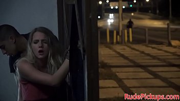 Hardfucked teen babe screwed in public