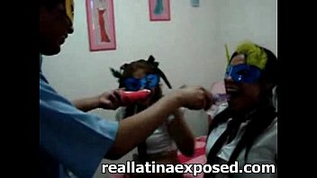 Cute teen latina gets her face sprayed with cum